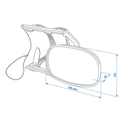 VCTparts Universele Grote Opzetspiegel Caravanspiegel Verstelbare Spiegel - Basic voor 4x4 Camper en Bestelwagen [Eenvoudige Montage - E - gekeurd] VCTparts 2