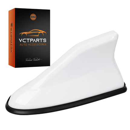 Universele Haaienvin Autoradio Antenne Wit – Stijlvolle AM/FM Antenne voor Auto's met Eenvoudige Installatie - VCTparts.nl