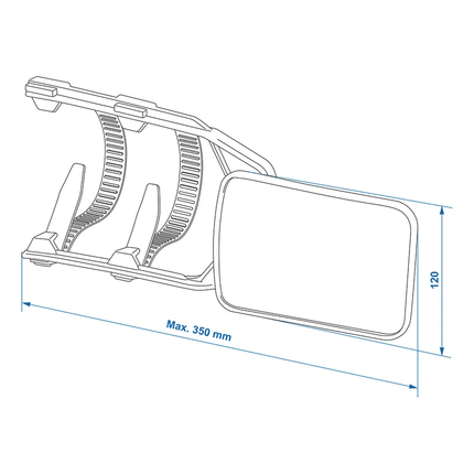 VCTparts Universele Opzetspiegel Caravanspiegel Basic PM – Verstelbare Spiegel voor 4x4 Camper en Bestelwagen - Eenvoudige Montage - E - gekeurd VCTparts 2