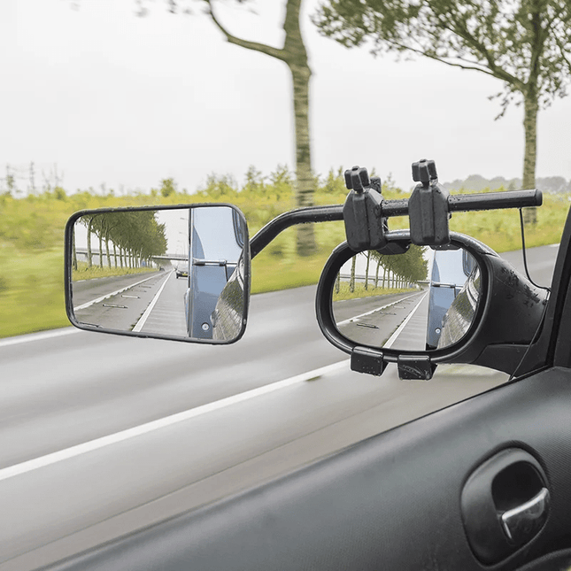 VCTparts Universele Opzetspiegel Caravanspiegel DeLuxe – Verstelbare Spiegel voor Camper Bestelwagen en 4x4 - Inclusief Opbergtas - Eenvoudige Montage - E - gekeurd VCTparts 2