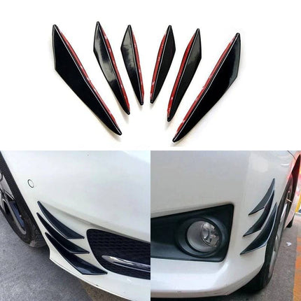 VCTparts Universele Voorbumper Spoiler Vinnen Zwart (set) NORGOS 6