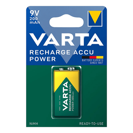 Varta Oplaadbare Power Batterij 9V 200 mAh in Blister Recharge Accu - VCTparts.nl