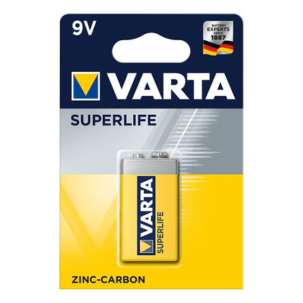 Varta Varta Superlife Batterij 9V Zink - Koolstof Super Heavy Duty in Blister PAT Europe 5