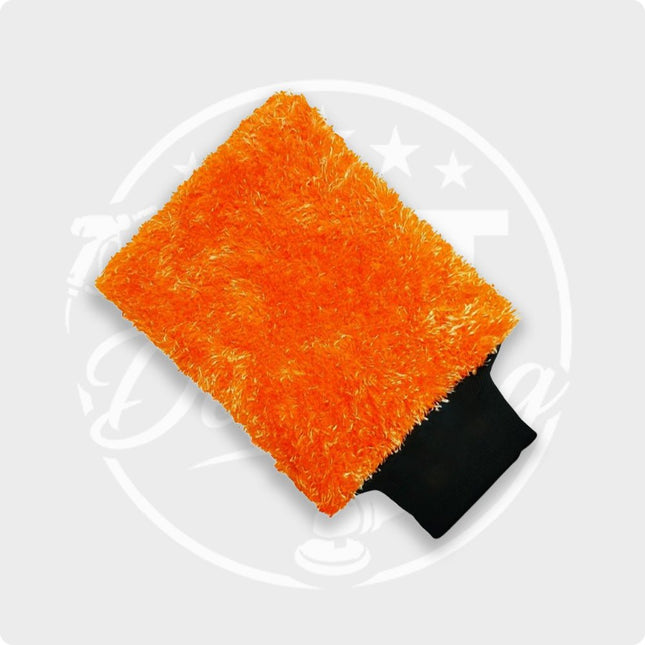 VCTdetailing Auto Reinigings Washandschoen Washmitt met Absorberende Microvezel voor Streeploos Glansresultaat Oranje - VCTparts.nl