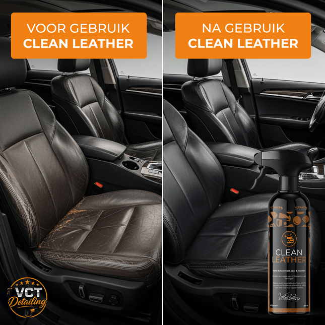 VCTdetailing Clean Interior Interieurreiniger, Clean Leather Leer/Alcantara Reiniger, Interieur Borstel en Huisdieren Haren Verwijder Tool met Microvezel Doek - VCTparts.nl