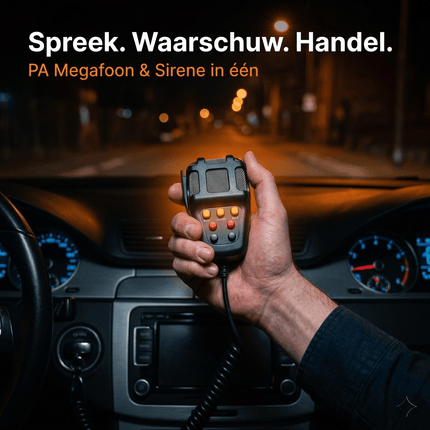 VCTparts Auto Waarschuwing Alarm Sirene 12V 110dB – Air Hoorn Megafoon PA Speaker met Microfoon en 5 Tonen NORGOS 9