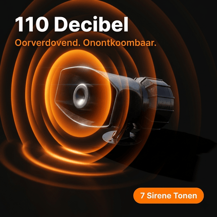 VCTparts Auto Waarschuwing Alarm Sirene 12V 110dB – Air Hoorn Megafoon PA Speaker met Microfoon en 5 Tonen NORGOS 8