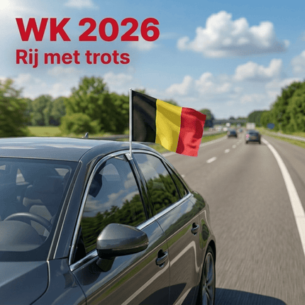 VCTparts Belgische Autovlaggen Set 2 Stuks – België Vlag Auto – 30 x 45 cm – Inclusief Raamhouders – WK 2026 Rode Duivels Supporters NORGOS 3
