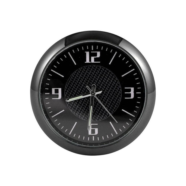 Analoog Mini Dashboard Auto Klokje Zelfklevend - Sport Zwart - VCTparts.nl