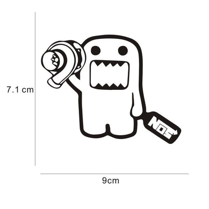 Cartoon JDM Sticker Domo Kun Turbo Multicolor Reflecterend Tuning Decal - VCTparts.nl
