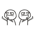 Cartoon JDM Sticker Middelvinger Zwart Vinyl Decal Tuning Japper - VCTparts.nl