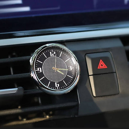 Chique Auto Klokje Opplakbaar en Clip - Dashboard Clock Tijd Zwart - VCTparts.nl
