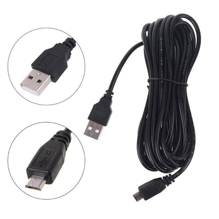 VCTparts Dashcam 3.5m Micro - USB naar USB - A Recorder Voeding Kabel Zwart [5V/2A] NORGOS 6