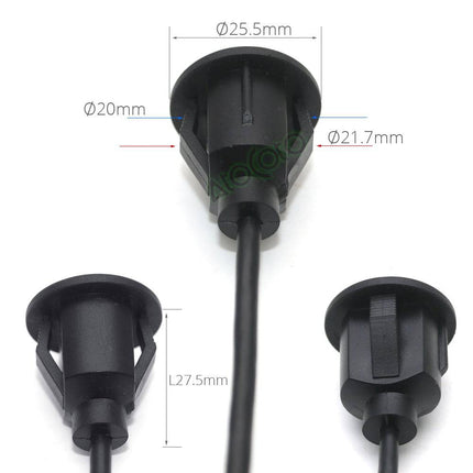 Inbouw USB naar USB Verlangkabel 100cm Midden Console Dop voor Autoradio naar Telefoon [Verlengsnoer Convertor Interface] - VCTparts.nl