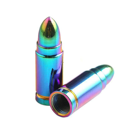 Kogelvormige Auto Ventieldopjes Bullets Universeel - Aluminium Multicolor (Set 4 stuks) - VCTparts.nl