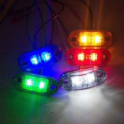 led Zijmarkeringslichten Waarschuwing Signaal - Amber Geel / Oranje (set) [Markeringslicht - Gevarenlicht - Knipperlicht - Richtingaanwijzer] - VCTparts.nl