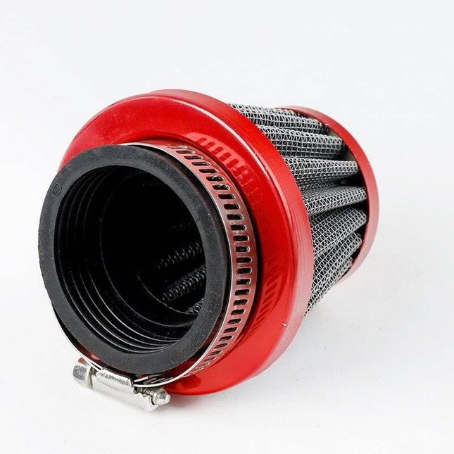 Motorbike - Crossmotor Open Luchtfilter Rood - Sport Filter (38mm) [sportfilter powerfilter universeel] - VCTparts.nl