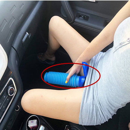 Opvouwbare Hygiënische Urinefles Afsluitbaar voor Vrouwen 750ml Blauw - VCTparts.nl