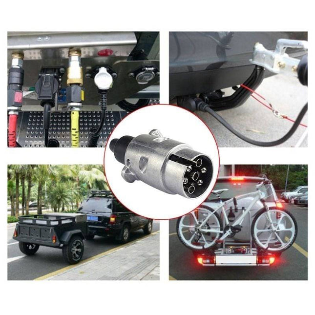 Trailerstekker Plug 7-polig Aluminium [Aanhanger - Caravan - Trailer] - VCTparts.nl