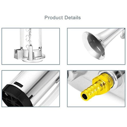 Trein Hoorn Luchthoorn 115Db Claxon Toeter met Compressor - Treinhoorn 12V 2 stuks (set) [Vrachtwagen - Boot - Pickup] - VCTparts.nl