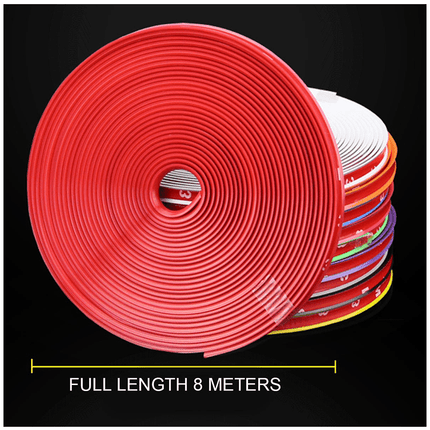 Velgen Bescherming Flexibele Decoratie Strip met Tape Wit (8 meter) - VCTparts.nl