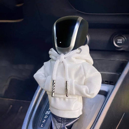 Versnellingspook Hoes Hoodie Versiering voor de Schakel Pook Knop - Wit [Trui Sweater] - VCTparts.nl