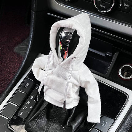 Versnellingspook Hoes Hoodie Versiering voor de Schakel Pook Knop - Wit [Trui Sweater] - VCTparts.nl
