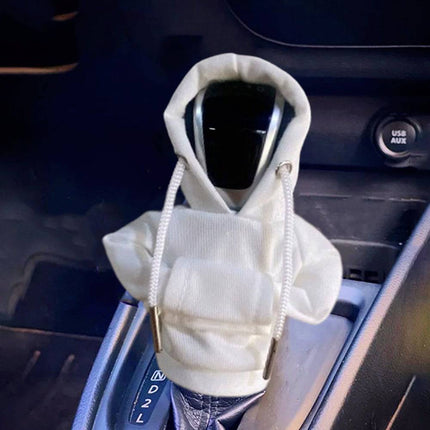 Versnellingspook Hoes Hoodie Versiering voor de Schakel Pook Knop - Wit [Trui Sweater] - VCTparts.nl