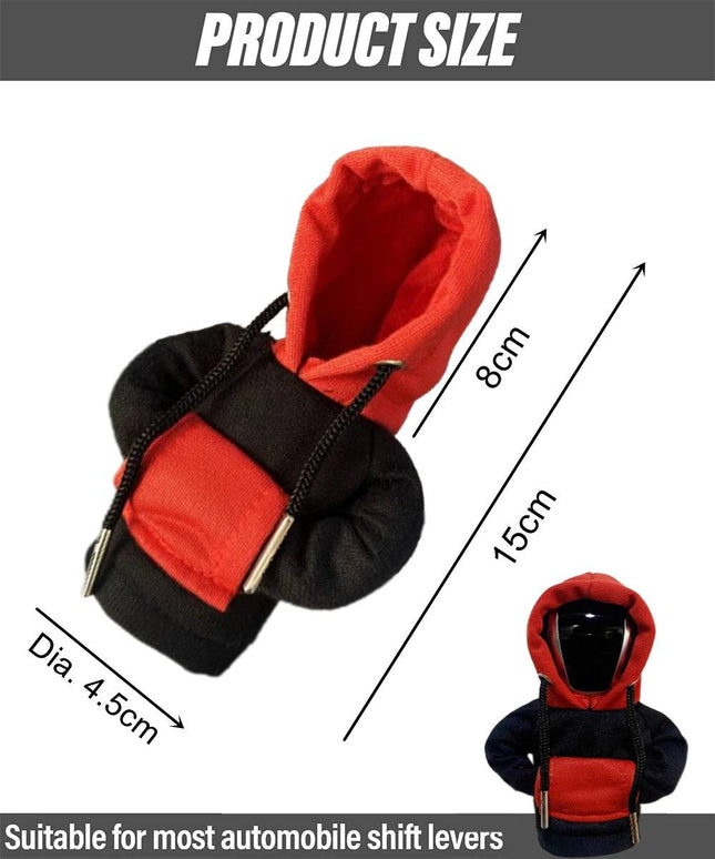 Versnellingspook Hoes Hoodie Versiering voor de Schakel Pook Knop zwart-Rood [Trui Sweater] - VCTparts.nl
