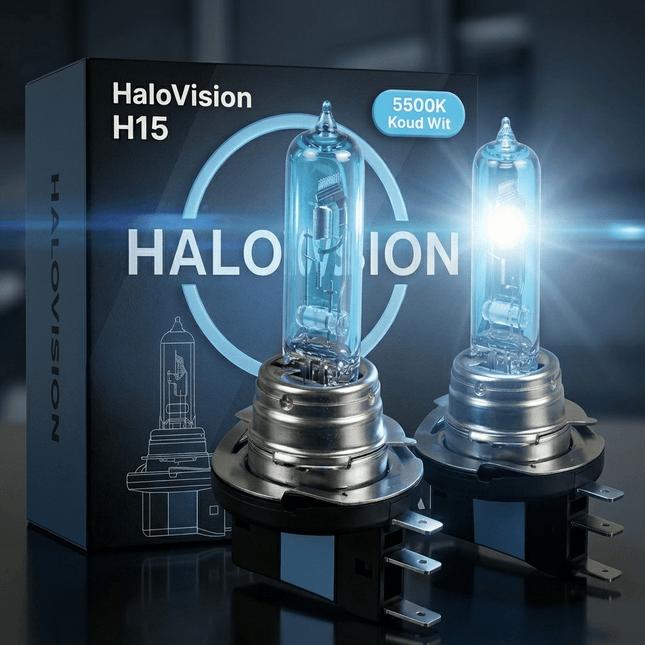 HaloVision Halogeen Koplampen H15 – Productfoto set van 2 autolampen