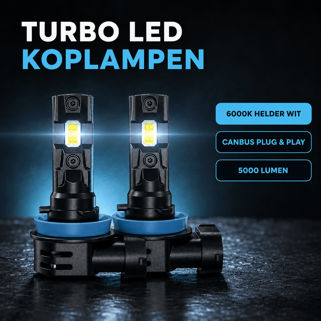 VCTparts HaloVision Turbo LED Koplampen HIR2 9012 – 25W 5000Lm 6000K Helder Wit – Canbus Plug en Play Dimlicht Grootlicht LED Set van 2 Autolampen HaloVision 2
