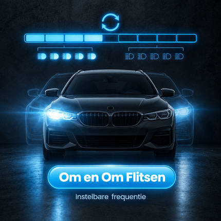 VCTparts Halovision Wig Wag Module Koplampen 12V 150W - Knipperende Koplampen Om en Om Flitsen - Grootlicht Flitser met Instelbare Frequentie voor Halogeen en LED NORGOS 3