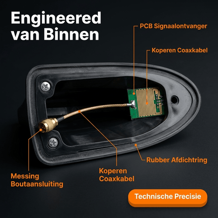 VCTparts VCTparts Universele Haaienvin Autoradio Antenne Grijs/Zilver - Sportief Modern Auto Design NORGOS 10