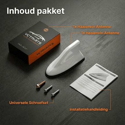 VCTparts VCTparts Universele Haaienvin Autoradio Antenne Wit - Shark Fin AM FM Dakantenne Auto Universeel met Eenvoudige Installatie Moderne Upgrade NORGOS 10