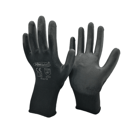 VCTparts Veiligheids Industriële Werk Handschoenen met Rubberlaag Zwart [Maat XL] NORGOS 5