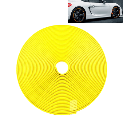 Felgenschutz Flexibler Dekorationsstreifen mit Klebeband gelb (8 Meter)