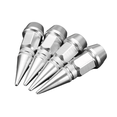 Valida Caps Slot Bolt Bullet Style Rost -Resistant Point Caps - Aluminium Silber (Set 4 Teile)