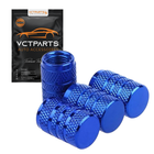 Universele Ventieldoppen Aluminium Blauw – Set van 4 Stuks voor Auto, Motor en Fiets - VCTparts.nl