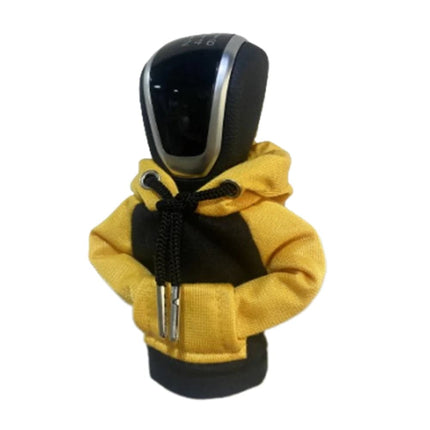 VCTparts Versnellingspook Hoes Hoodie Versiering voor de Schakel Pook Knop zwart Geel [Trui Sweater] NORGOS 1