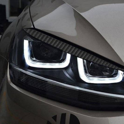 VCTparts Volkswagen Golf 7 Koplamp Booskijker Wenkbrauw Carbon (set van 2 stuks) NORGOS 1