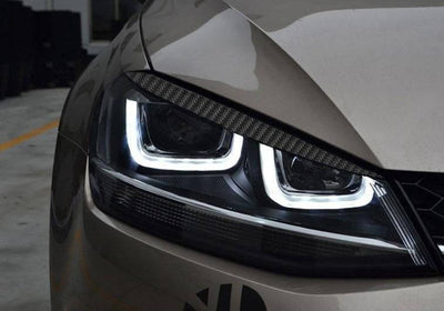 Volkswagen Golf 7 Scheinwerfer Angry Eyebrow Carbon (Set)