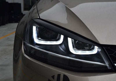 Volkswagen Golf 7 Scheinwerfer Angry Eye Brauenschwarz (Set)