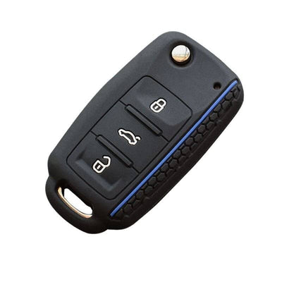 Volkswagen Key Hoes Silikonabdeckung Schwarz Blau [Polo - Golf - Passat]