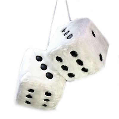 Weißer Innenspiegel Anhänger Würfel Würfelspiegel - Weiß