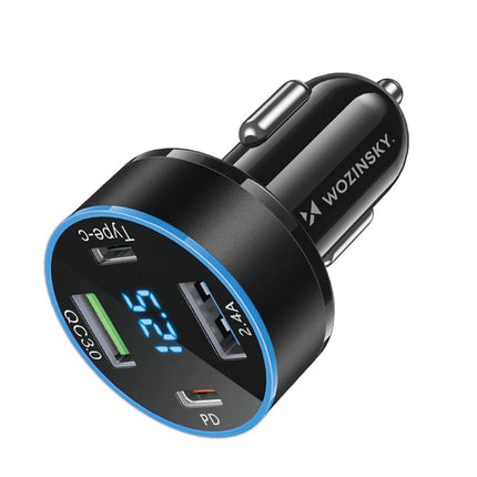 Wozinsky Wozinsky Auto Oplader 50W 2x USB - C 2x USB - A met Display en Snelladen 4 Poorten voor meerdere apparaten Hurtel 5