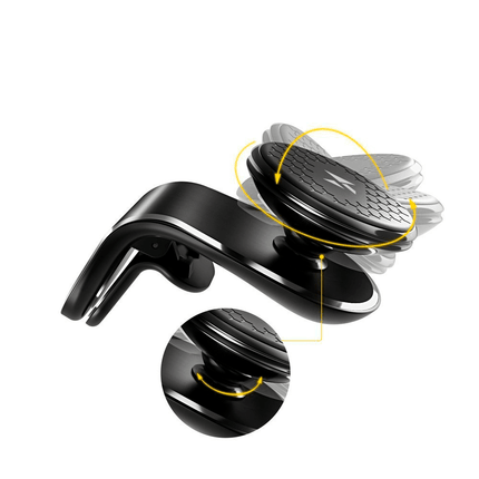 Wozinsky Wozinsky Auto Telefoonhouder Draaibare Magnetische 360º Ventilatierooster Clip Zwart Hurtel 3