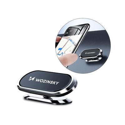 Wozinsky Auto Telefonhalter magnetisches Autodashboard 360º Selbstadhäsiv oval schwarz