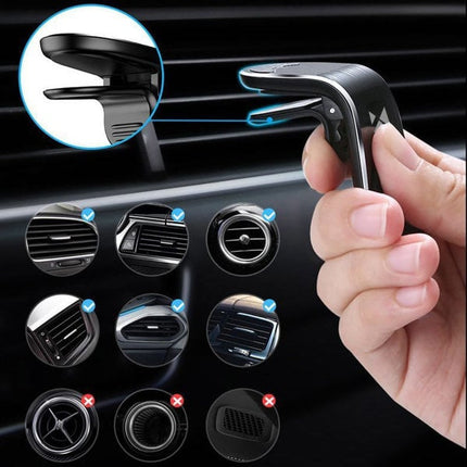 Wozinsky Wozinsky WCH - 02 Magnetische Telefoonhouder Voor Luchtrooster Auto Zwart Hurtel 10