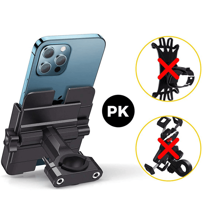 Wozinsky Wozinsky Universele Metalen Telefoon Motor / Scooter Stuurhouder Zwart Hurtel 2