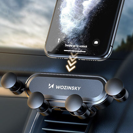 Wozinsky Wozinsky WCH - 05 Gravity Telefoonhouder voor Luchtrooster Auto Zwart Hurtel 9